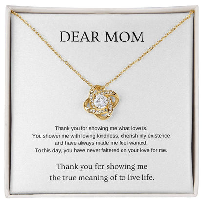 True meaning of love - Mom Necklace | Gift for mom | Pendant Necklace | Love Knot Necklace