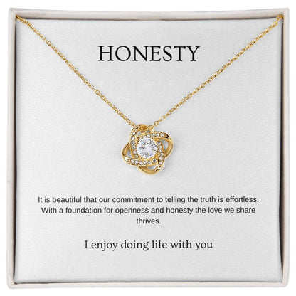 Honesty - Romantic Necklace | Gift for girlfriend, fiancée, wife | Pendant Necklace | Love Knot Necklace