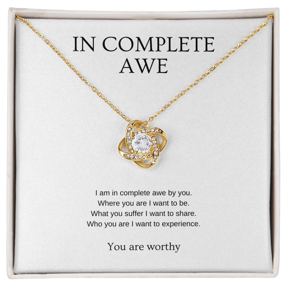 In complete awe - Partner Necklace | Gift for girlfriend, fiancée, wife | Pendant Necklace | Love Knot Necklace