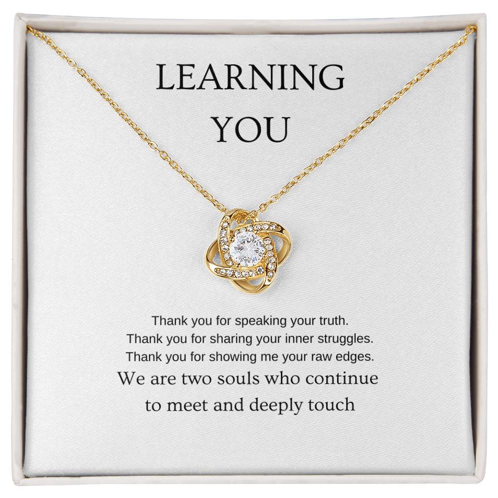 Learning You - Romantic Necklace | Gift for girlfriend, fiancée, wife | Pendant Necklace | Love Knot Necklace