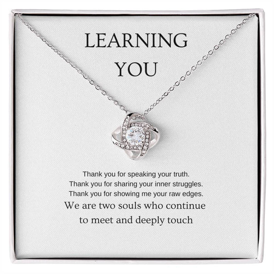 Learning You - Romantic Necklace | Gift for girlfriend, fiancée, wife | Pendant Necklace | Love Knot Necklace