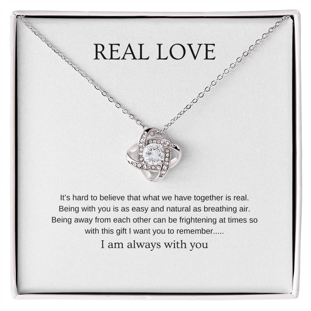 Real Love - Romantic Necklace | Gift for girlfriend, fiancée, wife | Pendant Necklace | Love Knot Necklace