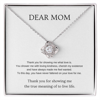 True meaning of love - Mom Necklace | Gift for mom | Pendant Necklace | Love Knot Necklace