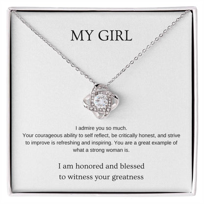 My Girl Necklace | Gift for friend | Pendant Necklace | Love Knot Necklace