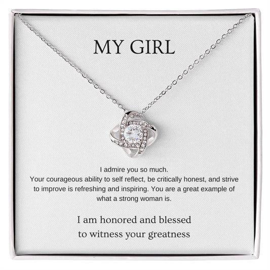 My Girl Necklace | Gift for friend | Pendant Necklace | Love Knot Necklace