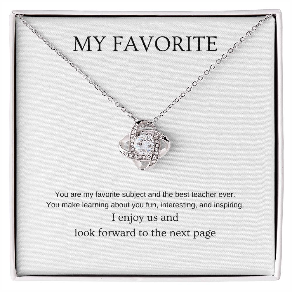 My favorite - Partner Necklace | Gift for girlfriend, fiancée, wife | Pendant Necklace | Love Knot Necklace