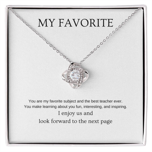 My favorite - Partner Necklace | Gift for girlfriend, fiancée, wife | Pendant Necklace | Love Knot Necklace