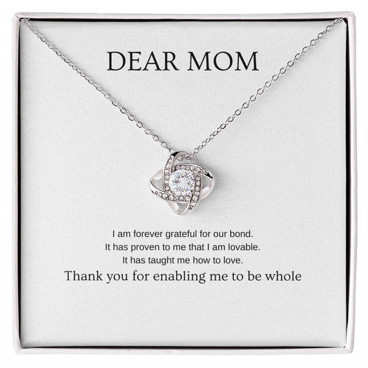 Make me whole - Mom Necklace | Gift for mom | Pendant Necklace | Love Knot Necklace