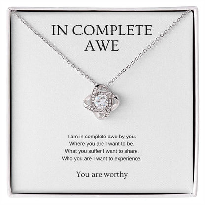 In complete awe - Partner Necklace | Gift for girlfriend, fiancée, wife | Pendant Necklace | Love Knot Necklace