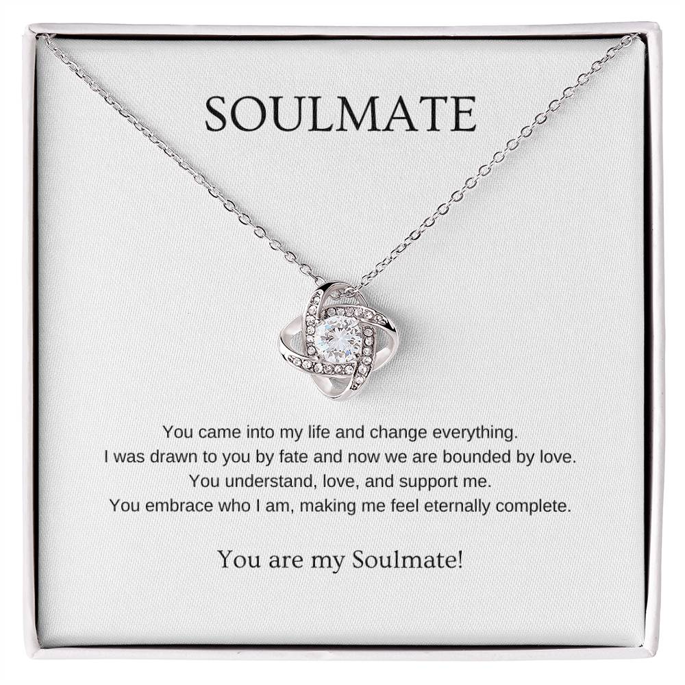 Soulmate - Romantic Necklace | Gift for girlfriend, fiancée, wife | Pendant Necklace | Love Knot Necklace