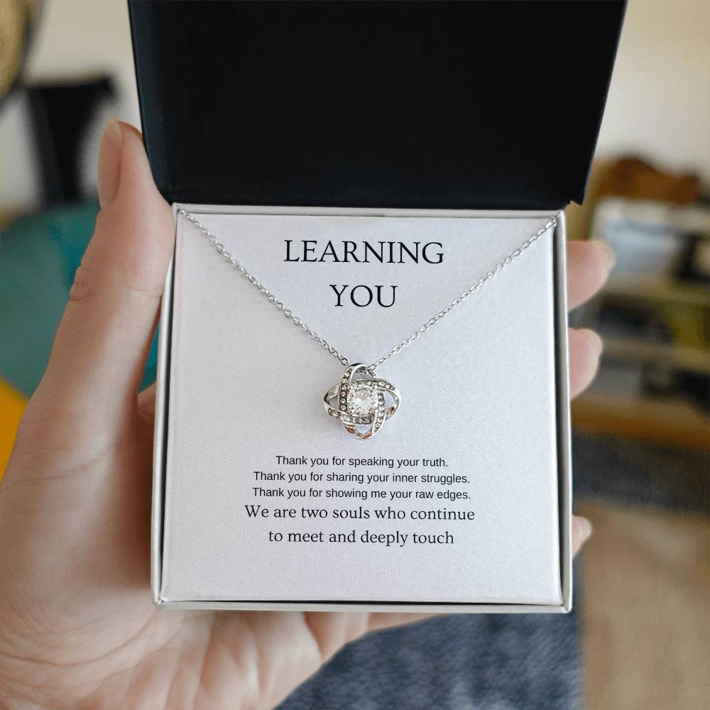 Learning You - Romantic Necklace | Gift for girlfriend, fiancée, wife | Pendant Necklace | Love Knot Necklace