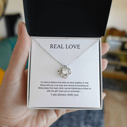 Real Love - Romantic Necklace | Gift for girlfriend, fiancée, wife | Pendant Necklace | Love Knot Necklace