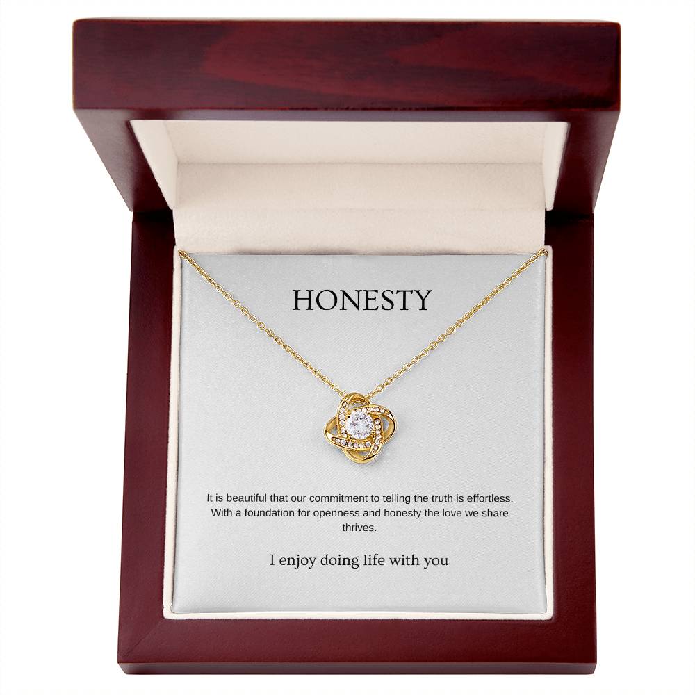 Honesty - Romantic Necklace | Gift for girlfriend, fiancée, wife | Pendant Necklace | Love Knot Necklace