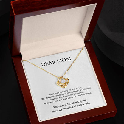 True meaning of love - Mom Necklace | Gift for mom | Pendant Necklace | Love Knot Necklace