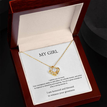 My Girl Necklace | Gift for friend | Pendant Necklace | Love Knot Necklace