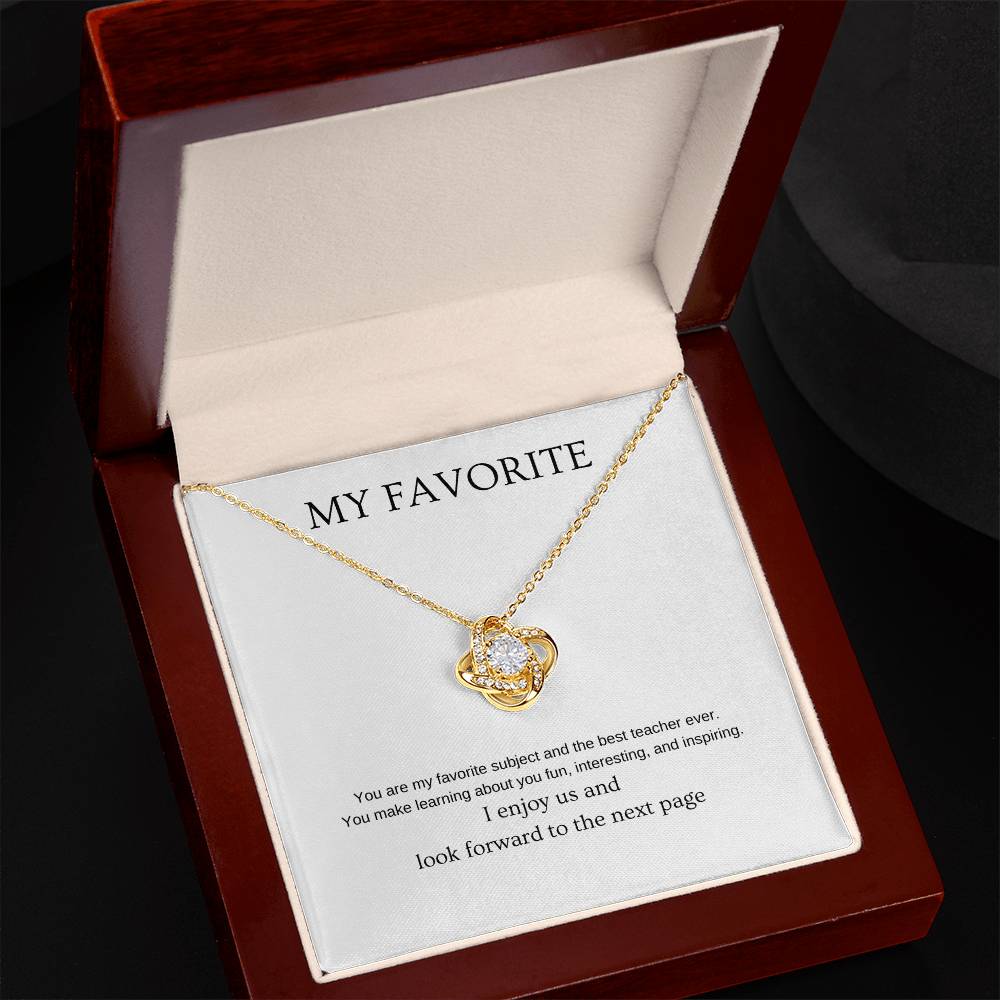 My favorite - Partner Necklace | Gift for girlfriend, fiancée, wife | Pendant Necklace | Love Knot Necklace