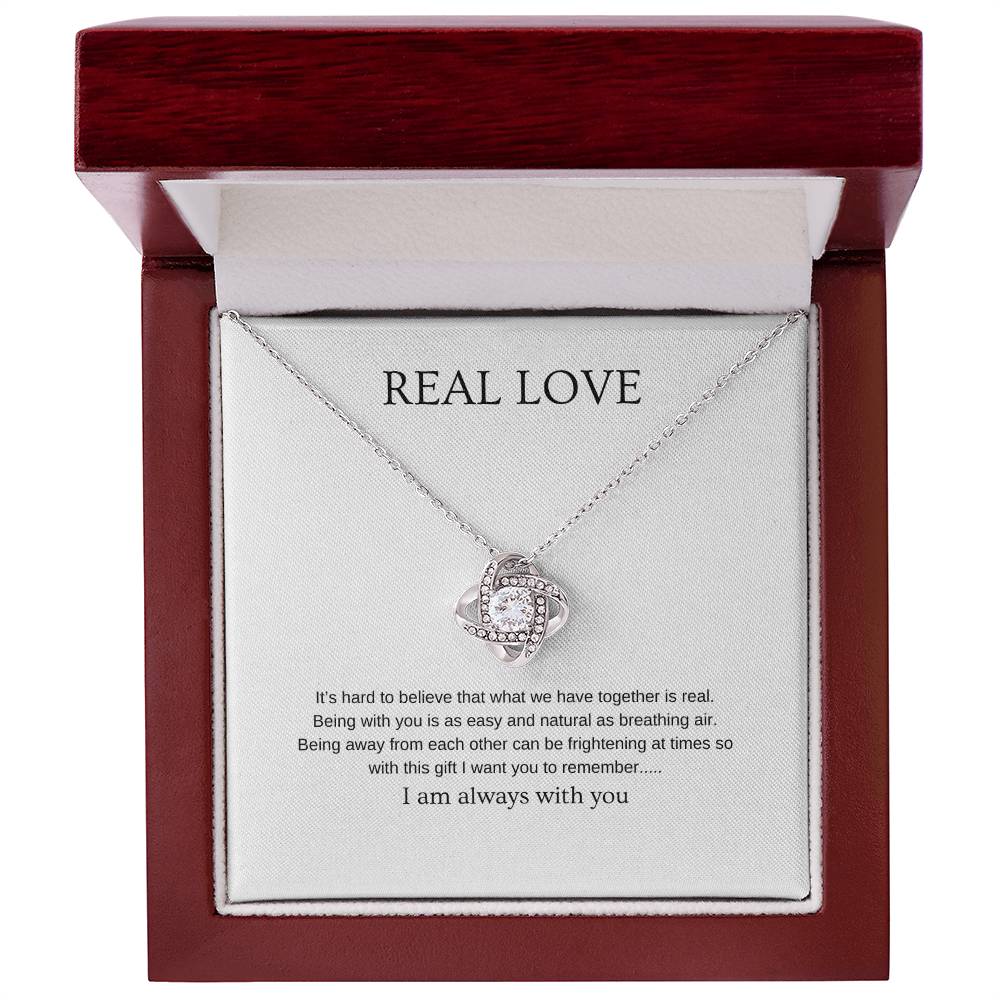 Real Love - Romantic Necklace | Gift for girlfriend, fiancée, wife | Pendant Necklace | Love Knot Necklace