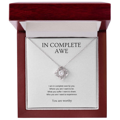 In complete awe - Partner Necklace | Gift for girlfriend, fiancée, wife | Pendant Necklace | Love Knot Necklace