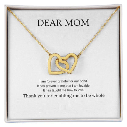 Make me whole - Mom Necklace | Gift for mom | Pendant Necklace | Interlocking Hearts Necklace