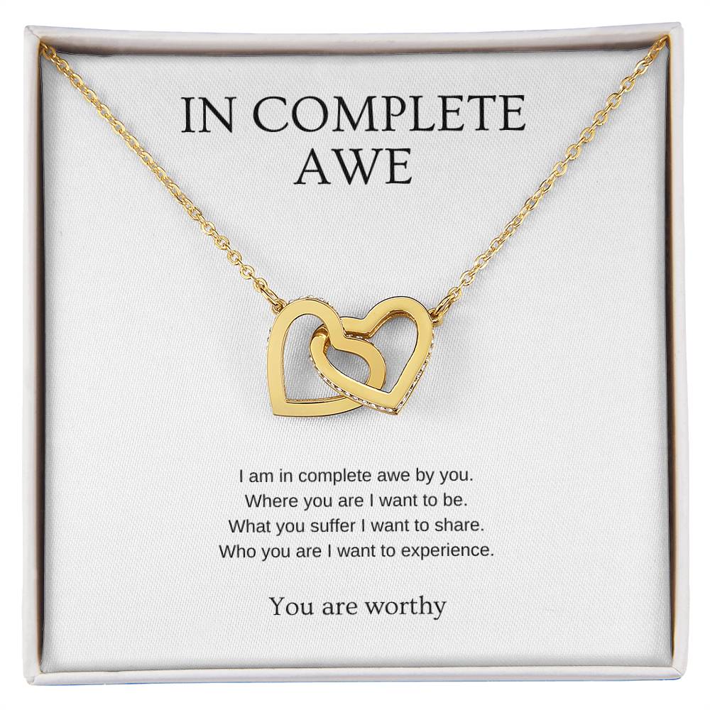 In complete awe - Partner Necklace | Gift for girlfriend, fiancée, wife | Pendant Necklace | Interlocking Hearts Necklace