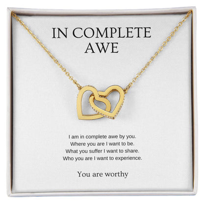 In complete awe - Partner Necklace | Gift for girlfriend, fiancée, wife | Pendant Necklace | Interlocking Hearts Necklace