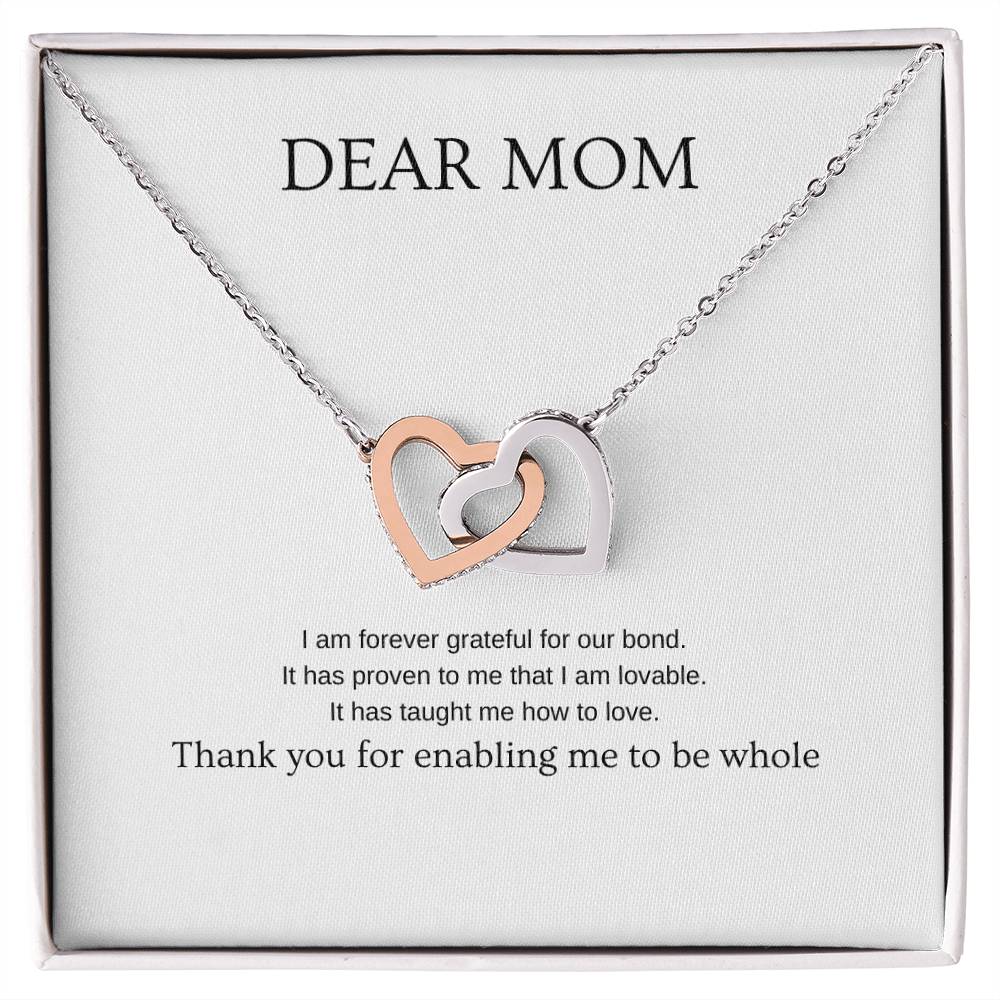 Make me whole - Mom Necklace | Gift for mom | Pendant Necklace | Interlocking Hearts Necklace