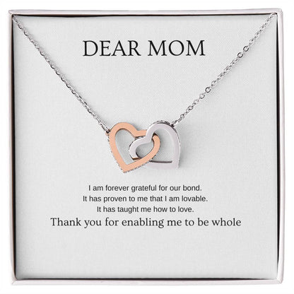 Make me whole - Mom Necklace | Gift for mom | Pendant Necklace | Interlocking Hearts Necklace