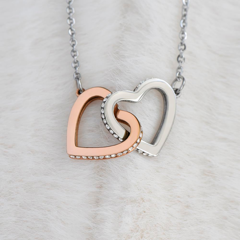 Soulmate - Romantic Necklace | Gift for girlfriend, fiancée, wife | Pendant Necklace | Interlocking Hearts Necklace