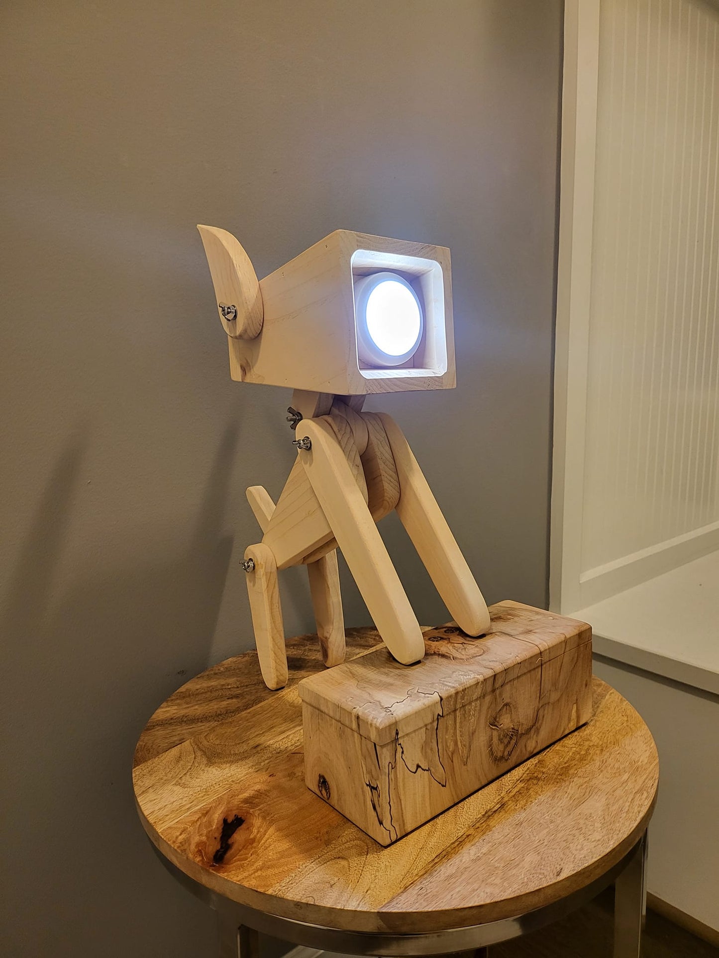 Handcrafted Dog Lamp w/ Wall Mount– Light Up Your Space, Your Way!