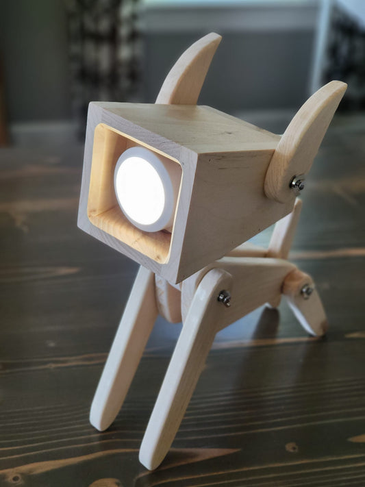 Handcrafted Dog Lamp w/ Wall Mount– Light Up Your Space, Your Way!