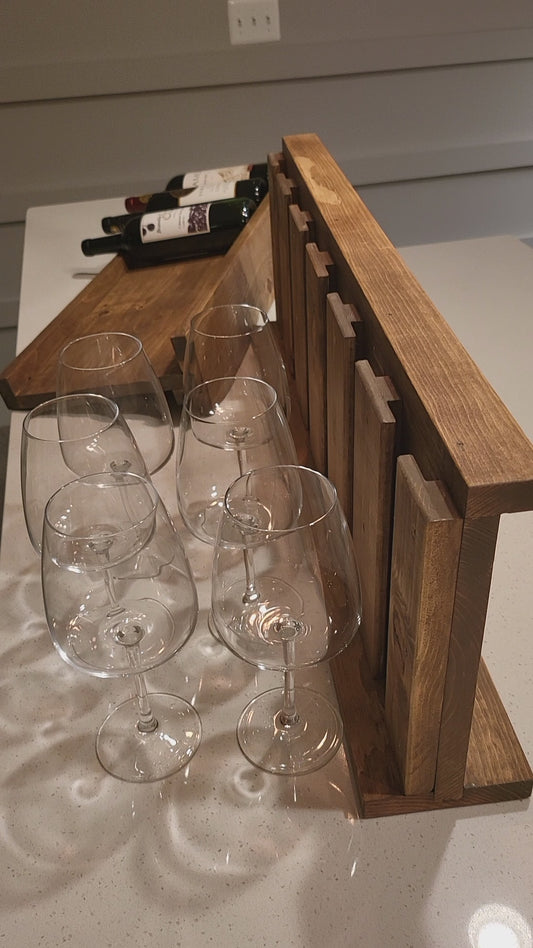 Wall-Mounted Wine Glass Rack & Shelf – Functional and Stylish Display