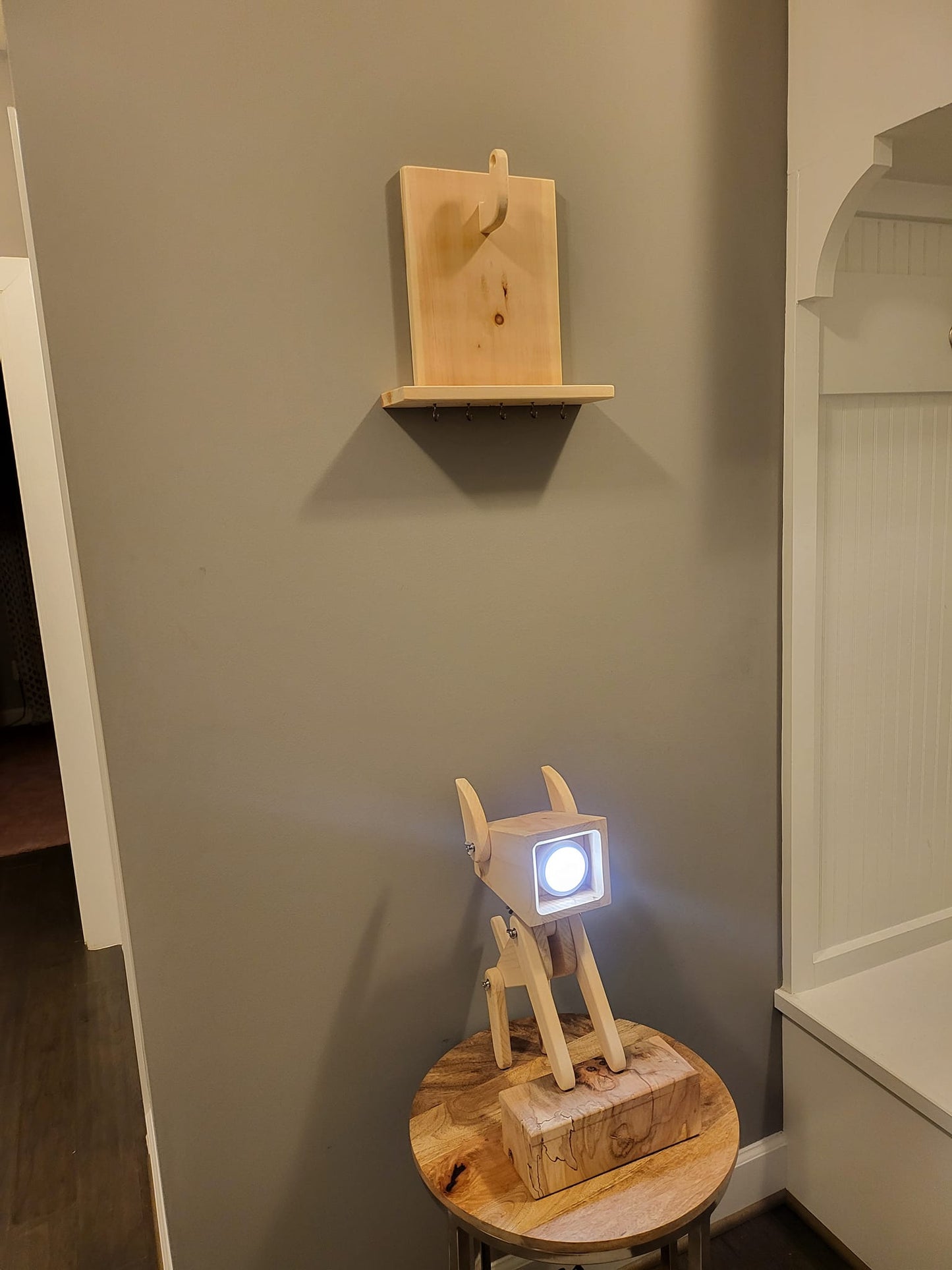 Handcrafted Dog Lamp w/ Wall Mount– Light Up Your Space, Your Way!